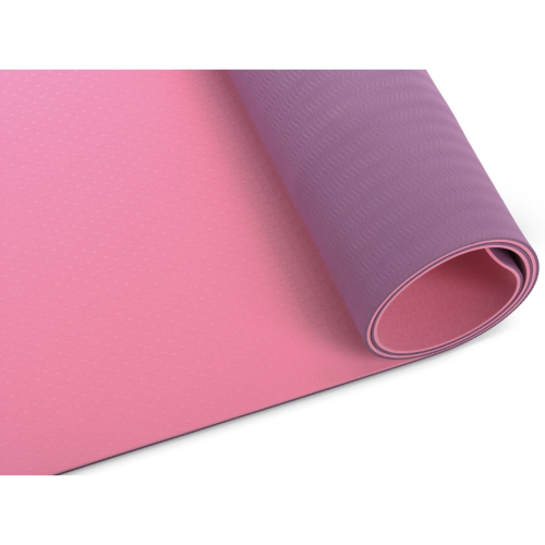 Коврик для фитнеса  Queenfit Premium TPE 0,5 см pink-violet - фото №7